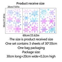 3 vnt Šviečiantys Kalėdų snaigės sienos lipdukai Spalvoti žėrintys sienos lipdukai lipdukai pasidaryk miegamojo gyvenamojo kambario namų dekoras 30x20cm 3PCS white