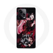 Coque Maniacase pour Xiaomi Redmi Note 12 Pro 5G demon slayer tanjiro nezuko attaque combat