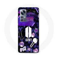 Case - Maniacase - Xiaomi 12 5G - Black - Soft - BTS army logo Bangtan Subs juoda