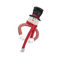 Santa/Snowman/Elf Hug Christmas Tree Toppers Iron Art Festival Home Adornment Parties Decoration for Indoor/Outdoor Use B