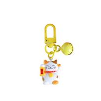 Plutus Katės Raktų Pakabukas Maneki-neko Raktų Pakabukas Sėkmės Katė Pakabukas Mielas Madingas Derva Mini Kawaii Spalvingas Sėkmės Katės Raktų Pakabukas yellow