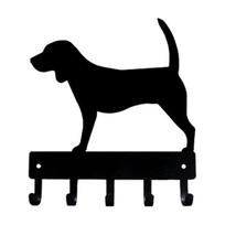 Black Corgi Dog Balcony Metal Wall-mounted Clothes Coat Rack Key Holder Kitchen Organizer Bathroom Rangement Hook Coat Hanger XL juoda