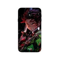Case for Samsung Galaxy j7 2018 Demon Slayer Tanjiro Kamado angry manga anime juoda