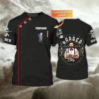Summer Fashion Men‘s T-shirt Personalized Name Barber 3D Printed Unisex T Shirt Gift for Barber Casual Short-Sleeve tops DW70 S balta