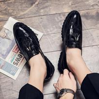 Fashion 2024 Three Color Fashion Shoe Office Shoes for Men Casual Business  Breathable Leather Driving Shoes Comfortable Slip-on Shoes 47 balta