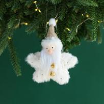 Christmas Tree Plush Doll Pendant Xmas Tree Hanging Soft Toy DIY Decoration Mini Gift black