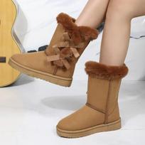 Fashion Winter Boots Fur Women's Snow Boots Low-top Warm Fur Shoes Men's and Women's Winter Short Boots Super Mini Outer Wear Non-slip 36 ruda