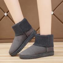 Fashion 2024 Winter Artificial Fur Women's Snow Boots Low Top Warm Short Plush Shoes Winter Short Boots Women's Shoes Platform Boots 36 pilka spalva