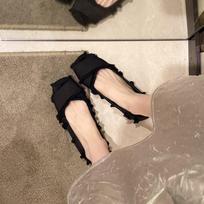 Fashion New Tassel Strap New Design Women's Ballet Shoes Buckle Strap Flat Casual Women Shoes Fashion Hand-made Square Toe 35 juoda