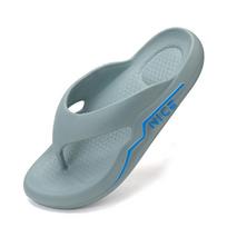 Fashion Summer Men's Slippers Flip Flops Printing Sandals Woman Graffiti Anti-slip Luxury Outdoor Thick Beach Slides Male Couple Shoes 35 gray
