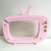 Wooden TV Money Boxes Ins Nordic Piggy Bank Wood Money Cans Toys For Kids Children Living Room Decoration Candy Color
