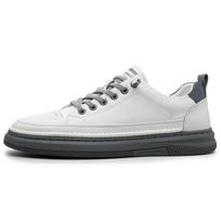 Fashion Dermis Designer Shoes Men 2024 Spring New Genuine Leather Shoes Men's Casual Board Shoes Luxury Zapatos De Hombre 38 balta