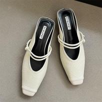 Fashion Shoes For Women Job Sandals Silver Slides Leather Woman Slippers 2024 Luxury Premium Low Price Comfortable And Elegan Eva 35