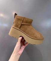 Fashion Platform Fur Ankle Snow Boots Women High Heels Shoes Chelsea Winter Plush Warm Chunky Pumps 2024 Trend Casual Suede Botas Mujer 35 kaštoninė