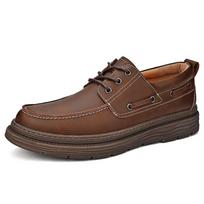 Fashion Fashion Casual Shoes Men's Genuine Leather Shoes Lace Up Oxford Shoes Men's Office Business Shoes Outdoor Hiking Shoes 38 ruda