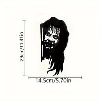 Black metal Peep Witch wall art, 1 piece iron craft spooky Halloween home and outdoor patio decor juoda