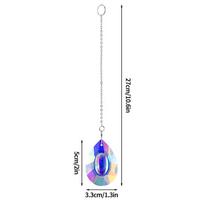 Crystal Peach Heart Suncatcher Rainbow Sun Catcher Wind Chime Prism Garden Hanging Pendant Crystal Craft Accessories Gift white