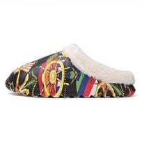 Fashion Winter Men Slippers Plush Home Indoor Women Slippers WaterProof Soft Comfort Winter Warm Couple silppers men Large Size 36-47 36 raudona