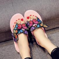 Fashion Women Sandals Flowers Slippers Summer Flip Flops Slippers Womans Platform Women Shoes Dames Slide Wedge Heel Thick Beach Slipper 37 juoda