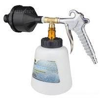 Car Tornado Cleaning Gun Pneumatic High Pressure Alloy Car Washing Machine Water Gun Car Wash Tool Foam Gun Portable Spray Can gray