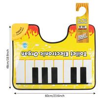 Puodukas Piano Skambantis Kilimėlis Vonios Smagus bakstelėjimas pirštais Muzikinė klaviatūra Tualetas grindų kilimėlis Mokomieji žaislai vaikams 82,5X69,4cm yellow