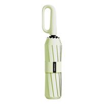 Auto Folding Umbrellas With Rings Buckle High-density Sunscreen Umbrellas For Outdoor Travel žalia