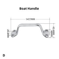 Marine 316 Stainless Steel Handrail Through Hole Blind Hole Fittings Boat Handle Wave Safety Handrail Yacht Speedboat D