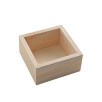 Square Rectangle Succulent Flowerpot Wood Bonsai Holder Wooden Storage Box Plant Pot Stand Yellow Desktop Sundries Organizer