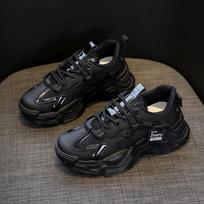 Madingi madingi platforminiai batai moterims lauke su raišteliais kasdieniai batai kvėpuojantys stambūs sportbačiai moterims neslystantys Zapatillas Mujer 2025 35 black