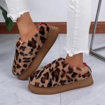 Fashion Fashion Design Leopard Fur Ankle Snow Boots Women's Warm Cotton Shoes Winter Short Plush Boots 2024 New Comfortable Femme Botas 36