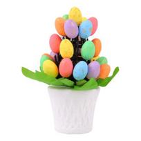 Easter Egg Ornament Easter Egg Bonsai Tree Low Maintenance Artificial Eggs Plants auksinė