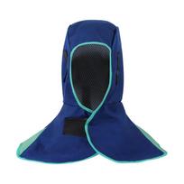 Welding Helmet Full Protective Welding Hood Washable Breathable Welding Neck Cover Flame-Retardant Protective Welding Cap mėlyna