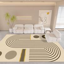 Lengvos prabangos kilimas minimalistinis didelio ploto svetainės kilimas patogus minkštas miegamojo dekoravimo kilimėlis balkono krištolinio aksomo kilimas 1200MMx1600MM beige