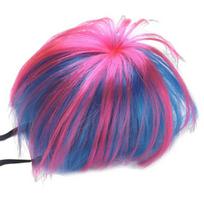 Pet Wig Adjustable Washable Reusable Eye-catching Cat Dog Wig for Halloween Parties Festival Decoration pink