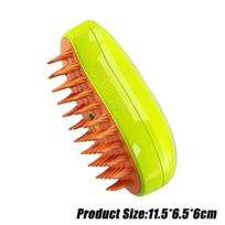 New Soft Silicone Cat Dog Grooming Comb for Depilation and Bath Brush - Gentle Water Spray Kitten Pet Comb for Cats - Skin-frien žalia