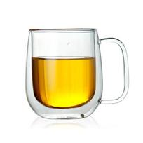 350 ml Karščiui atsparus Dvisienis Stiklinis Puodelis Alui Kavai Puodelių Rinkinys Espresso Stiklinės Puodeliai Karšto Pieno Puodelis Stiklo Indai Gėrimų Stiklinės 1pcs yellow