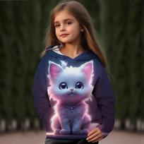 vaikiški megztiniai 3D spaudiniai Gyvūnų Katės Gatvės Apranga Berniukai Merginos Unisex Megztiniai Negabaritinis Hoodie Kawaii Megztiniai Sportiniai kostiumai Drabužiai 100