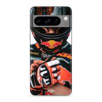 Case - MANIACASE - Google Pixel 8a Pro - Silicone - Black - MIGUEL OLIVEIRA MOTO GP PODIUM KTM Pattern juoda