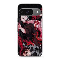 Case for Google Pixel 9 demon slayer tanjiro nezuko attack fight juoda