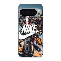 Coque pour Google Pixel 9 Pro XL nike logo blanc roue moto juoda
