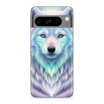 Case - MANIACASE - Google Pixel 8a Pro - Soft - White wolf purple reflection - Black juoda