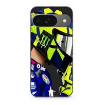 Case for Google Pixel 9 super-moto Valentino Rossi MotoGP Helmet juoda