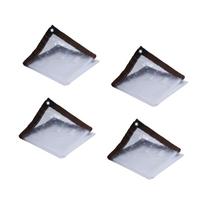 Tarp Sheet Cover Double Stitched Reinforced Edges Heavy Duty Foldable Clear Tarpaulin for Outdoor Camping Plant Tent Garden 2mx2m