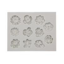 Rose Silicone Cake Mold Mini Flower Fondant Chocolate Molds for Baking Multipurpose Cookies Mold for Cake Brownies for Weddings Parties balta