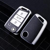 Odinis TPU Automobilio Raktų Dėklas Apsauginis Krepšelis VW Volkswagen Golf 7 MK7 Tiguan MK2 SEAT Ateca Leon FR 2 Ibiza for Skoda Octavia A7 sidabras