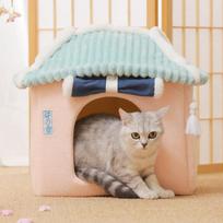 HOOPET Winter Cozy Pet House Dogs Soft Nest Kennel Sleeping Cave For Cat Dog Puppy Warm Tents Removable Bed Nest For Chihuahua Free Size