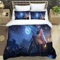 Genshin Impact Element Duvet Cover Set Cartoon Bedding Set Bedroom Dormitory Soft Single Double Duvet Cover For Boys 70x133cm 2pcs white