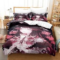 Game Genshin Impact Columbina Bedding Set Single Twin Full Queen King Size Bed Set Aldult Kid Bedroom Duvetcover Sets Anime Bed 70x133cm 2pcs black