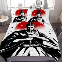 Tokyo Samurai Asian Japanese Bushido Culture Bedding Set Boys Girls Twin Queen Size Duvet Cover Pillowcase Bed Kids Adult 70x133cm 2pcs