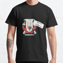 Plus Size S-3XL Santa Wishlist Humor Christmas Printed T-shirt Men's Tops Fashion Clothes Tees S juoda